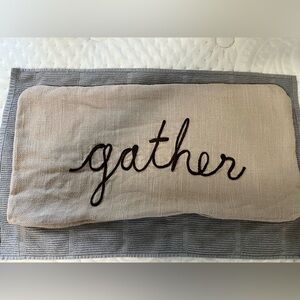 12x24” Pottery Barn Beige and Brown Textured Accent Pillow Cover